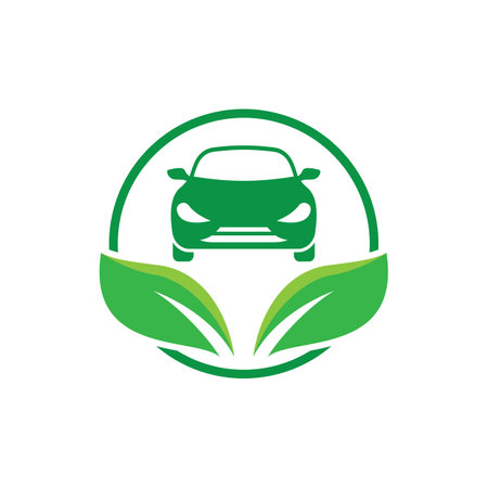 Eco car logo images illustration designのイラスト素材
