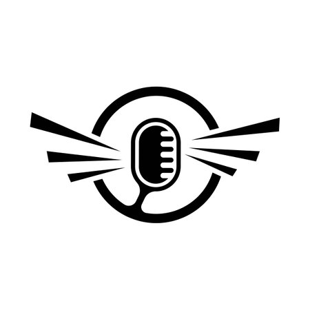 Podcast logo images illustration designのイラスト素材