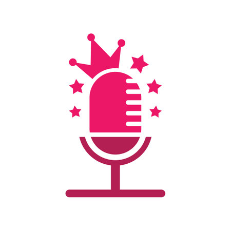 Podcast logo images illustration designのイラスト素材