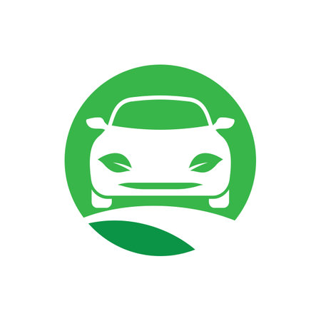 Eco car logo images illustration designのイラスト素材