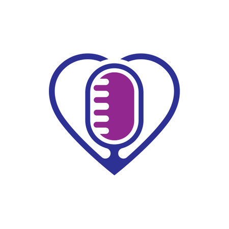 Podcast logo images illustration designのイラスト素材