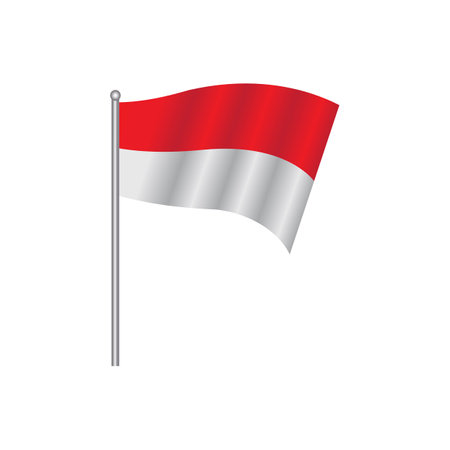 Indonesia flag images illustration designのイラスト素材