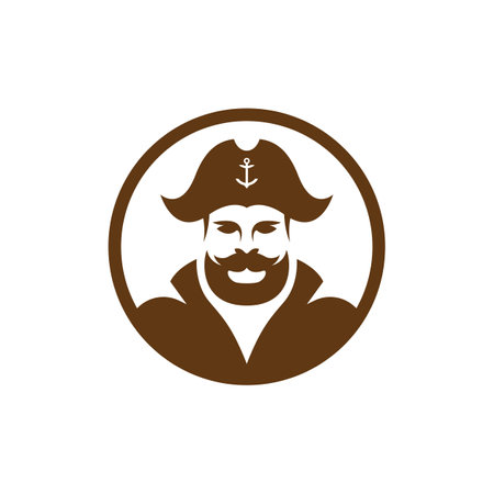 Captain logo images illustration designのイラスト素材
