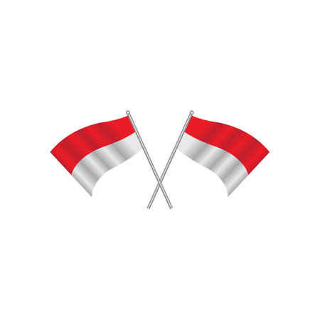 Indonesia flag images illustration designのイラスト素材