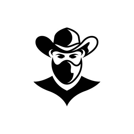 Cowboy logo images illustration designのイラスト素材