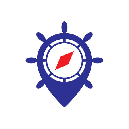 Ship location logo images illustration designのイラスト素材