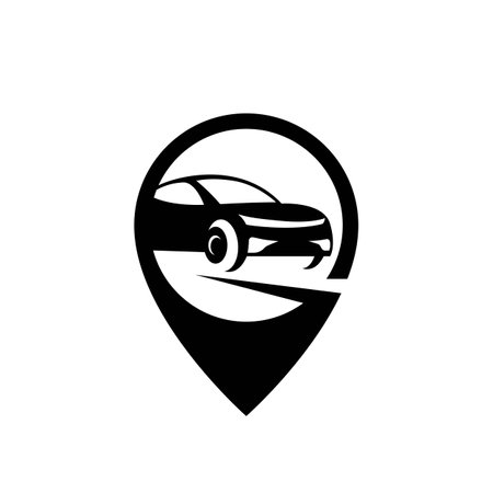 Car location logo images illustration designのイラスト素材