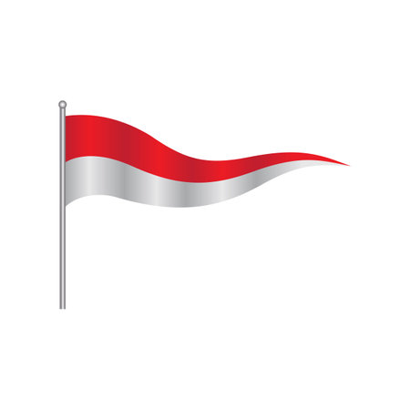 Indonesia flag images illustration designのイラスト素材