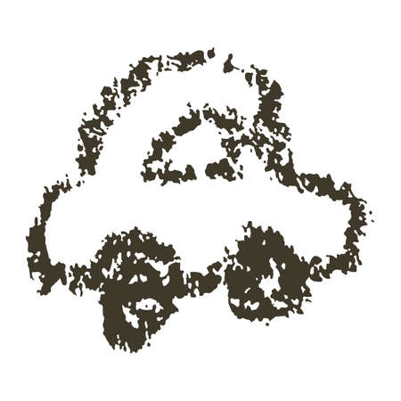 A picture of a car that looks like it was drawn by a childのイラスト素材