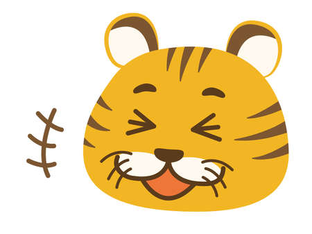 clip art of tiger laughingのイラスト素材
