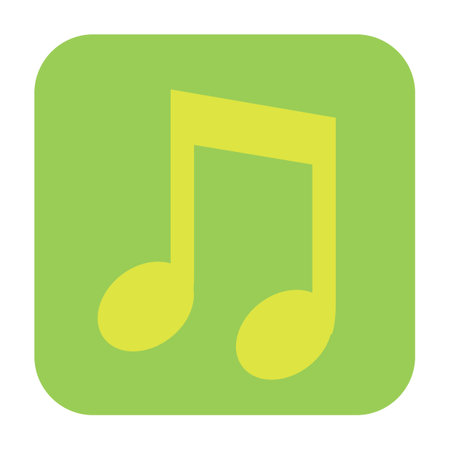 Simple green music note iconのイラスト素材
