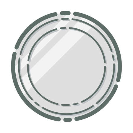 Retro cute silver medals and coinsのイラスト素材