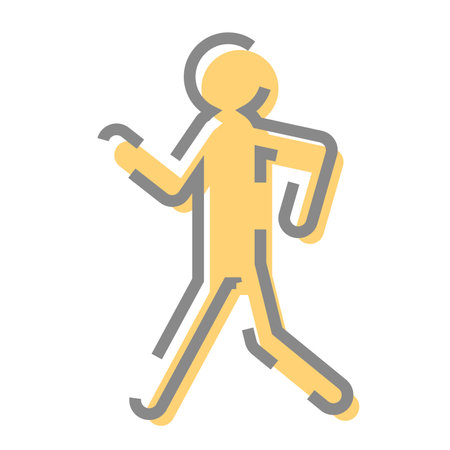 Icon of a walking person in the style of a version shiftのイラスト素材