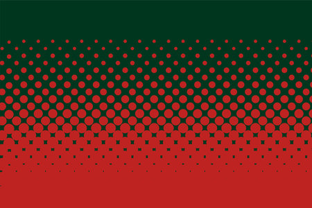 Increasing Polka Dot Background Image - Green/Redのイラスト素材