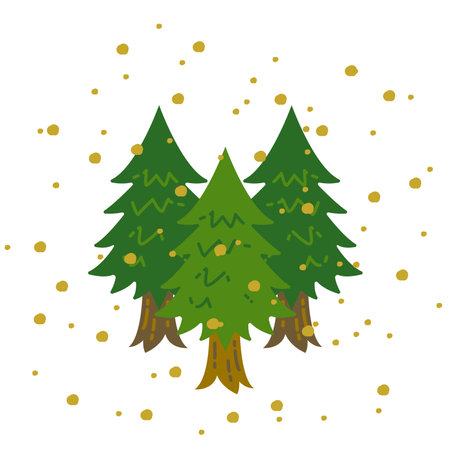 Illustration of scattering cedar pollenのイラスト素材