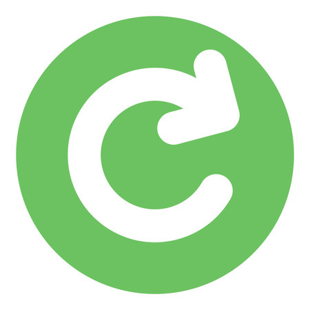 Update icon - sinple green circleのイラスト素材