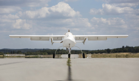Unmanned aerial vehicle (UAV) on the ground.の写真素材