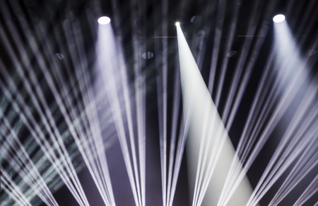 Stage lights on a console, smoke, image of stage lighting effectsの写真素材