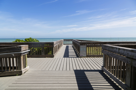 Wooden path to the beach, Floridaの写真素材