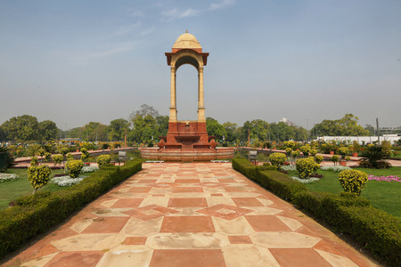New Delhi, small gate, Indiaの写真素材