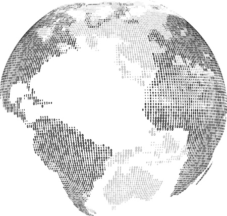 Digital globe isolated のイラスト素材