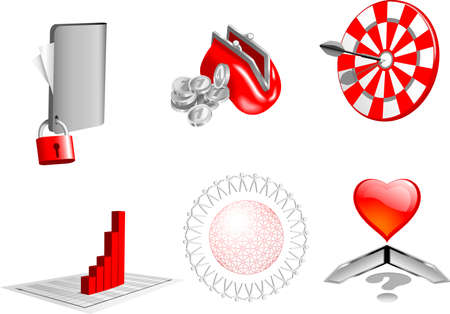 3d design business  elements のイラスト素材