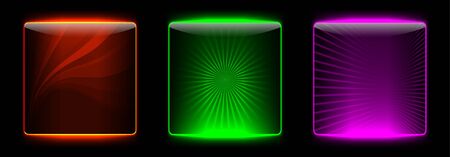 Glow internet buttons  Set 2 のイラスト素材