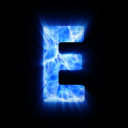 Plasma font  E の写真素材