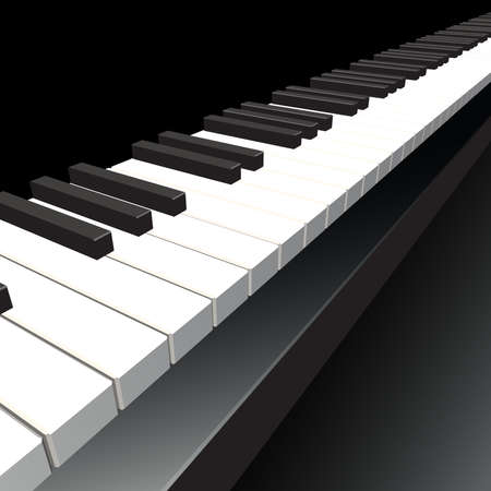Piano key  Vector illustration のイラスト素材