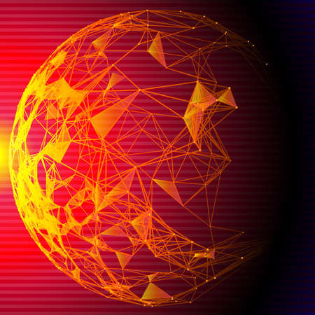 background with sphere. Communication concepts.のイラスト素材