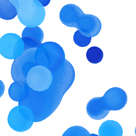 Vector background with blue drops on white.のイラスト素材