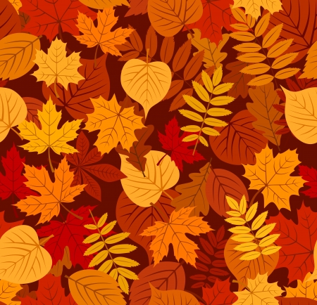 Seamless pattern with autumn leaves illustration のイラスト素材