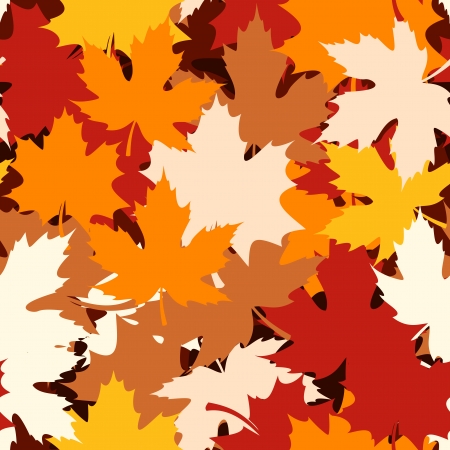Seamless pattern with autumn maple leaves. のイラスト素材