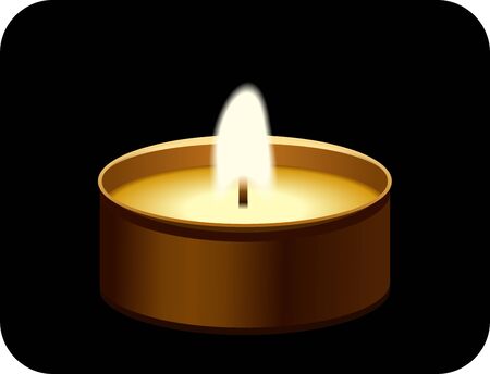 Tea light candle. のイラスト素材