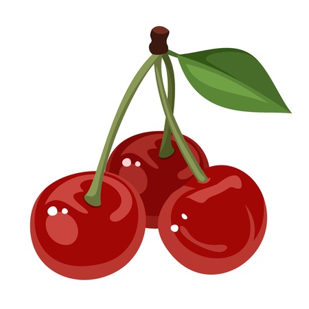 Three cherries. のイラスト素材