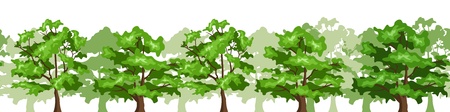 horizontal background with trees.  illustration.のイラスト素材