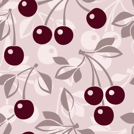 Seamless pattern with cherry. Vector illustration.のイラスト素材