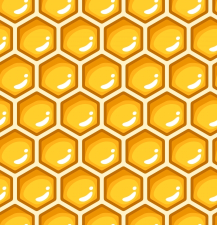 Seamless pattern with honeycombs.  illustration.のイラスト素材