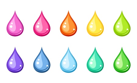 Multicolored drops  Vector illustration のイラスト素材