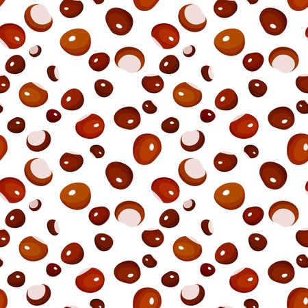 Seamless background with chestnuts  Vector illustration のイラスト素材