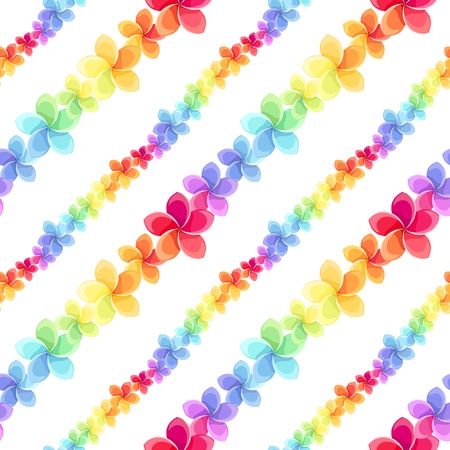 Seamless pattern with colorful flowers  Vector illustration のイラスト素材