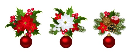 Christmas decoration elements Vector illustration のイラスト素材