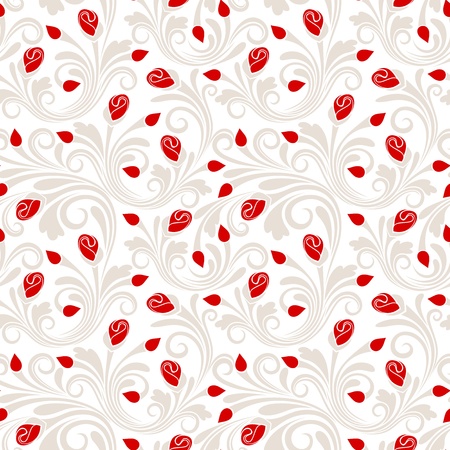 Floral seamless pattern illustration のイラスト素材