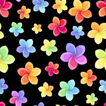 Seamless pattern with colorful flowers illustration のイラスト素材
