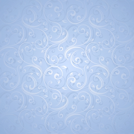 Seamless blue floral pattern  Vector illustration のイラスト素材