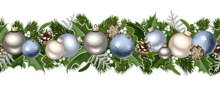 Christmas horizontal seamless garland  Vector illustration のイラスト素材