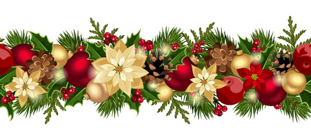 Christmas horizontal seamless background  Vector eps-10 のイラスト素材