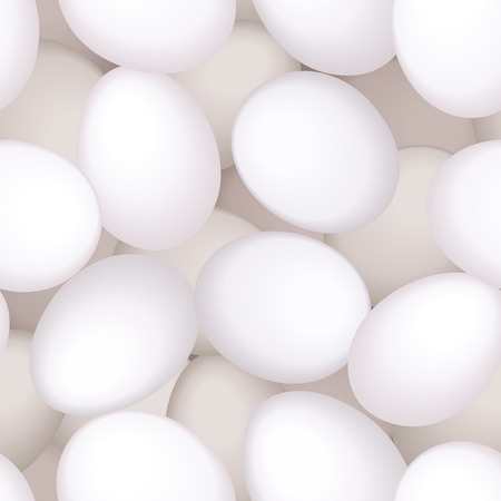 Seamless background with white eggs  Vector illustration のイラスト素材