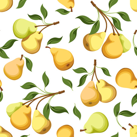 Seamless background with pears  Vector illustration のイラスト素材