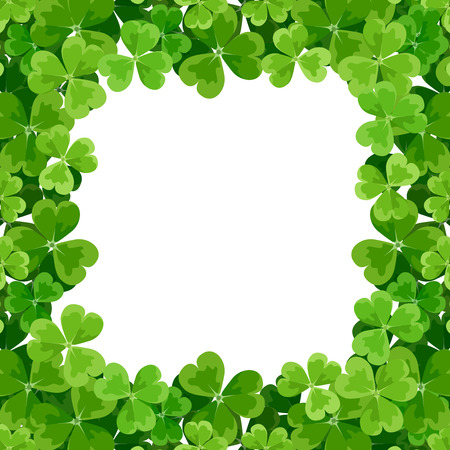 St  Patrick s frame with shamrock  Vector illustration のイラスト素材